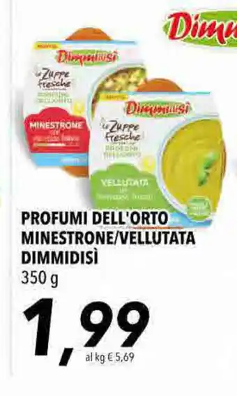 Coop Dimmidisì Profumi Dell'Orto Minestrone/Vellutata 350g offerta