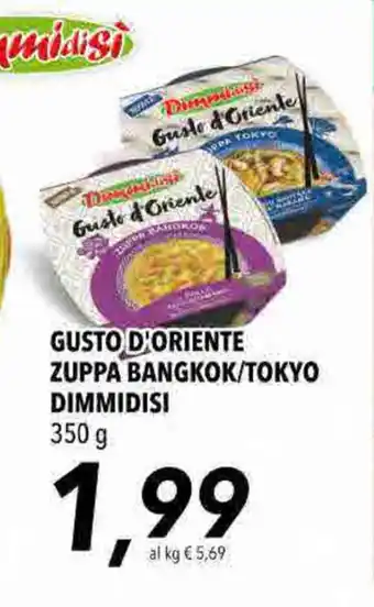 Coop Dimmidisì Gusto D'Oriente Zuppa Bangkok/Tokyo 350g offerta