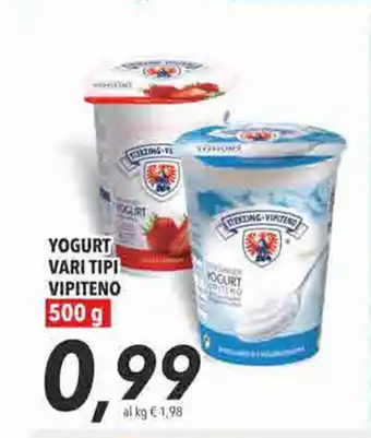 Coop Vipiteno Yogurt Vari Tipi 500g offerta