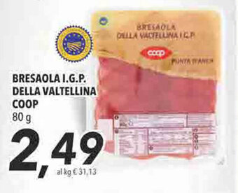 Coop Coop Bresaola I.G.P. Della Valtellina 80g offerta