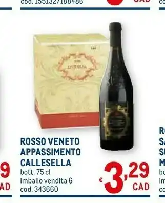 Callesella rosso veneto appassimento