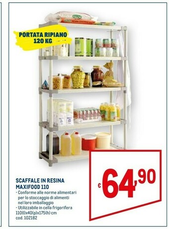 Metro Scaffale in resina maxifood 110 offerta