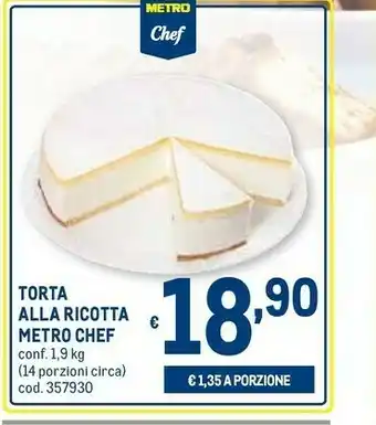 Metro Torta alla ricotta offerta