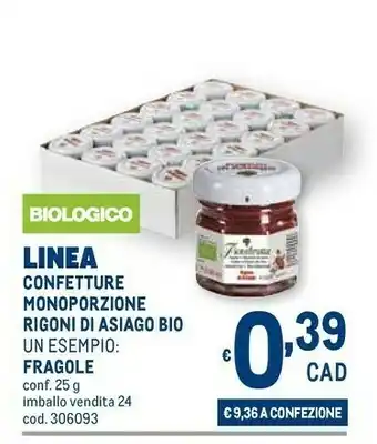 Metro Rigoni di confetture monoporzione bio offerta