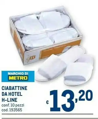 Metro ciabattine da hotel h-line