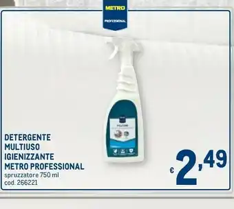 Metro Metro professional detergente multiuso igienizzante offerta
