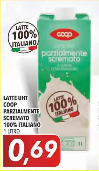 Coop Coop Parzialmente Scremato Latte Uht 100% Italiano 1 litro offerta
