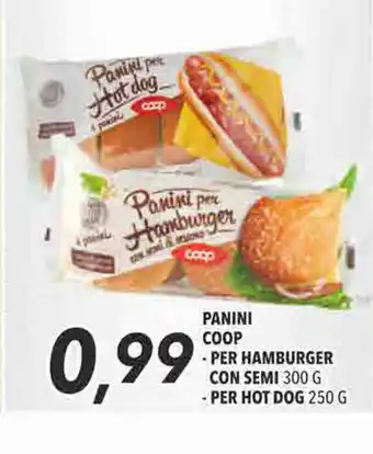 Coop Coop Panini per Hamburger con semi 300g/ per Hot Dog 250g offerta