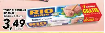 Coop Rio Mare Tonno Al Naturale 3x80g + Gratis offerta