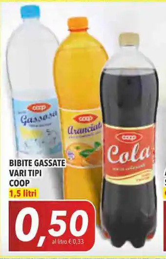Coop Coop Bibite Gassate Vari tipi 1,5 litri offerta