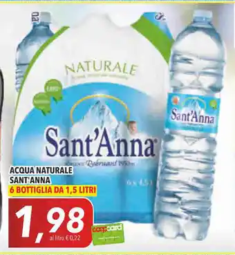 Coop Sant'Anna Acqua Naturale 6 Bottiglia da 1,5 litri offerta