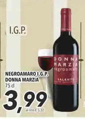 Coop Donna Marzia Negroamaro I.G.P. 75cl offerta