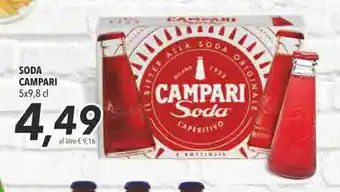 Coop Campari Soda 5x9,8cl offerta
