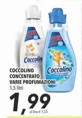 Coop Coccolino Concentrato Varie Profumazioni 1,5 litri offerta