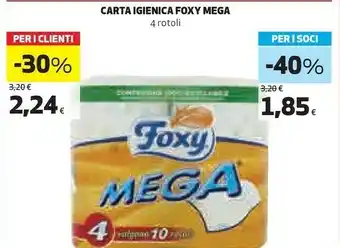 Coop Carta igienica mega 4 rotoli offerta
