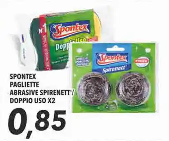 Coop Spontex Pagliette Abrasive Spirenett'/Doppio Uso x2 offerta