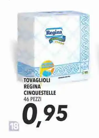 Coop Regina Cinquestelle Tovaglioli 46 pezzi offerta