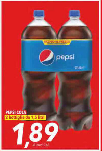 Coop Pepsi Cola 2 bottiglie da 1,5 litri offerta