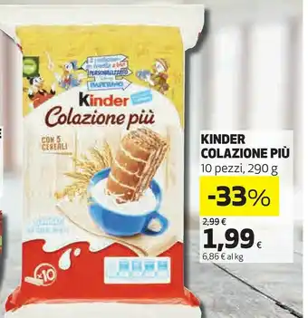 Ipercoop Kinder colazione più 290 g(ml) offerta