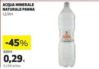 Ipercoop Acqua minerale naturale 1500 g(ml) offerta