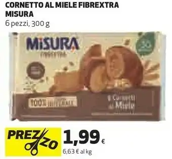 Coop Misura - fibrextra cornetto integrale al miele 300 g(ml) offerta