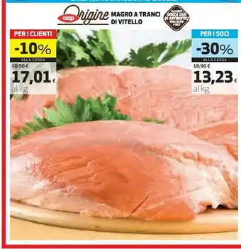 Coop Coop magro a tranci di vitello origine offerta