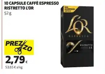 Coop Ristretto capsule caffè 10 pezzo(i) offerta