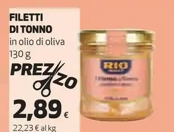 Coop Filetti di tonno in olio di oliva offerta