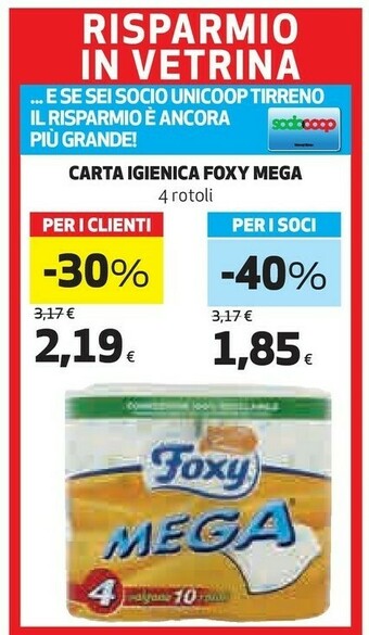 Coop Carta igienica mega offerta