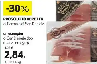 Coop Prosciutto di parma o di san daniele offerta