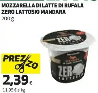 Coop Mozzarella di latte di bufala zero lattosio 200 g(ml) offerta