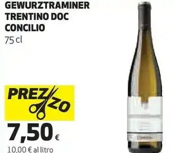Coop Gewurztraminer trentino doc offerta