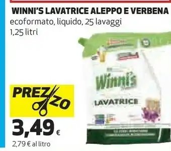 Coop Winni's lavatrice aleppo e verbena offerta