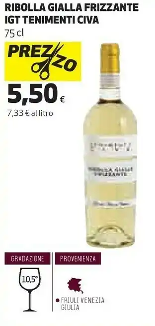 Coop Tenimenti civa ribolla gialla frizzante offerta