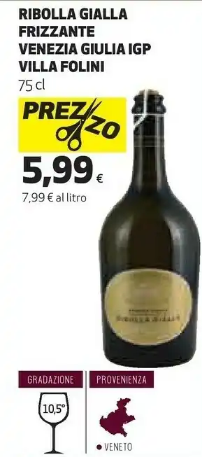 Coop Villa folini ribolla gialla frizzante venezia giulia offerta