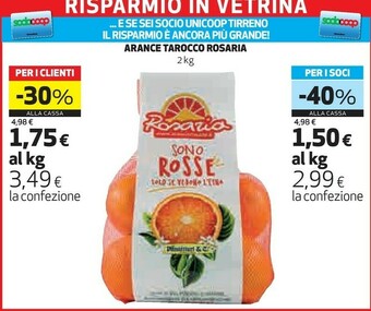 Ipercoop Arance tarocco rosaria offerta