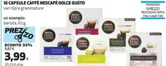 Alta Supermercati 16 capsule caffè dolce gusto offerta