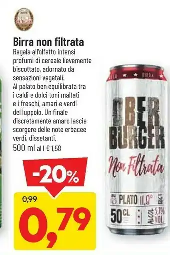 DPiù Birra non filtrata offerta