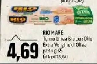 Emi Supermercati Tonno linea bio con olio extra vergine di oliva offerta