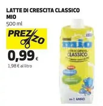 Ipercoop Mio latte di crescita classico 500 ml offerta