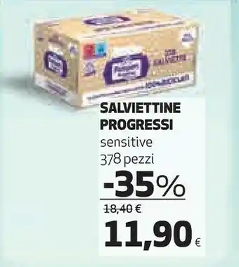 Ipercoop Salviettine progressi sensitive, 378 pz offerta
