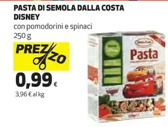 Ipercoop Pasta di semola con pomodorini e spinaci dalla costa disney offerta