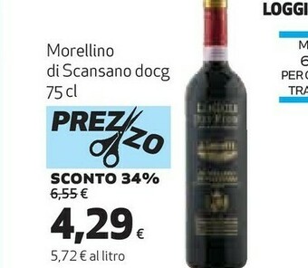 Coop Morellino di scansano docg offerta