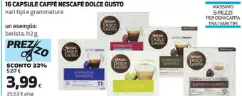 Coop 16 capsule caffè dolce gusto offerta