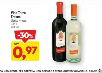 DPiù Terra fresca vino offerta