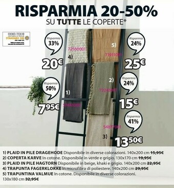 JYSK Plaid offerta