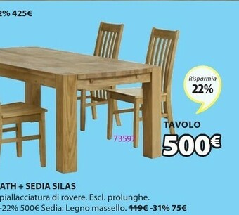 JYSK Sedie offerta