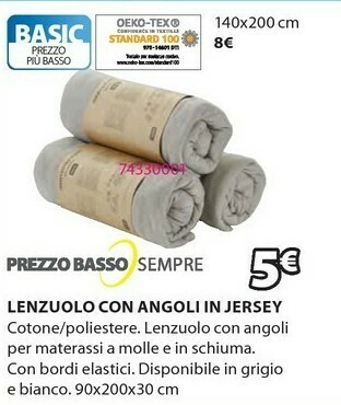 JYSK Lenzuola offerta