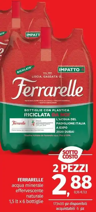 Pam Acqua minerale effervescente naturale offerta
