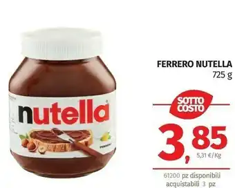 Pam Nutella offerta